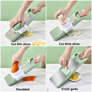6 In 1 Stainless Steel Multifunctional Safe Fruit Vegetable Slicer Cutter